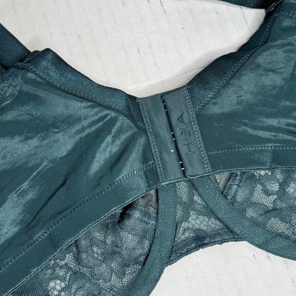 HSIA Lace Minimizer Bra Green Full Coverage Underwire Women 36D NWT - Picture 5 of 8